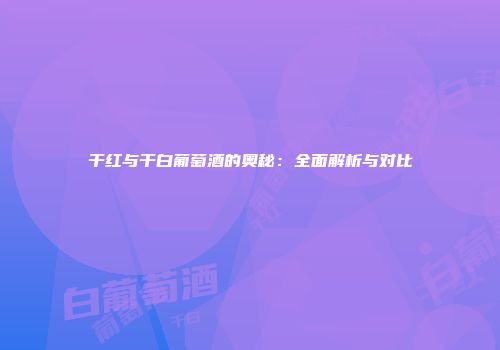 干红与干白葡萄酒的奥秘：全面解析与对比
