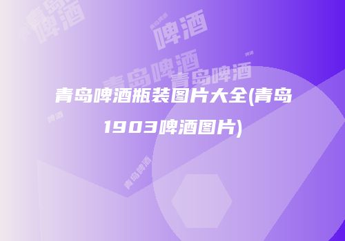 青岛啤酒瓶装图片大全(青岛1903啤酒图片)