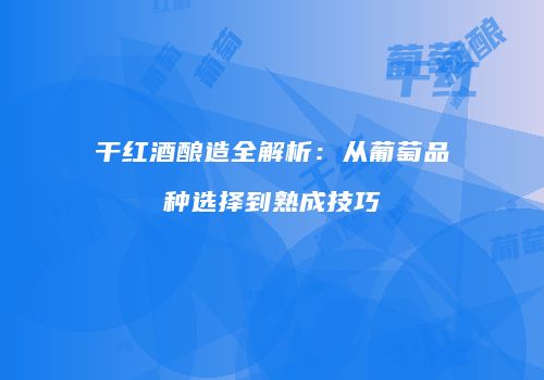干红酒酿造全解析：从葡萄品种选择到熟成技巧