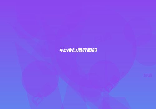 48度白酒好喝吗