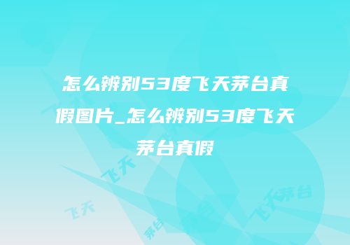 怎么辨别53度飞天茅台真假图片_怎么辨别53度飞天茅台真假