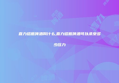 喜力铝瓶啤酒叫什么,喜力铝瓶啤酒可以承受多少压力