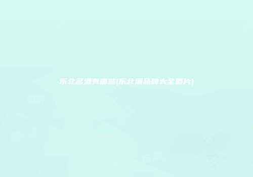 东北名酒有哪些(东北酒品牌大全图片)
