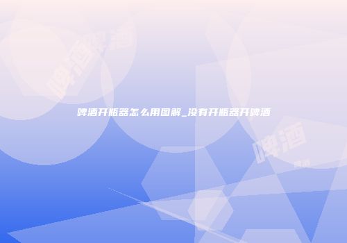 啤酒开瓶器怎么用图解_没有开瓶器开啤酒