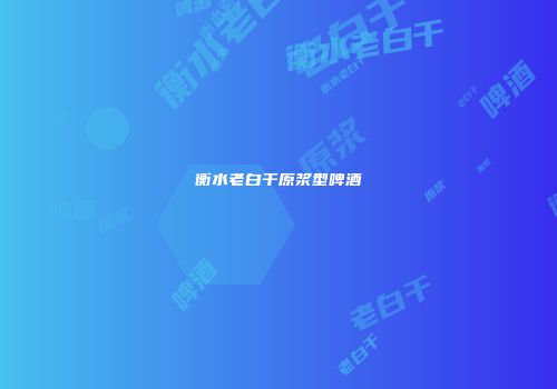 衡水老白干原浆型啤酒