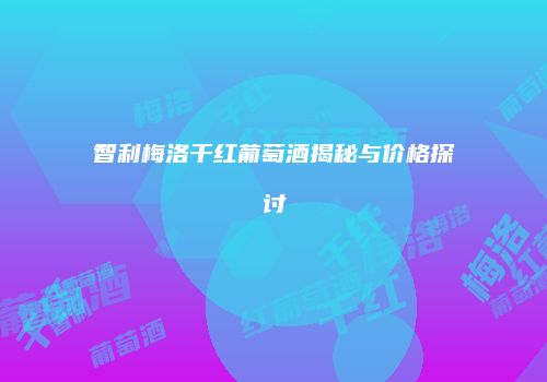 智利梅洛干红葡萄酒揭秘与价格探讨