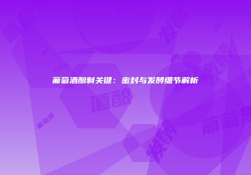 葡萄酒酿制关键：密封与发酵细节解析