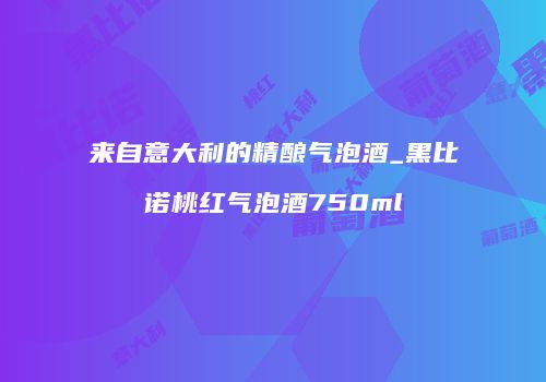 来自意大利的精酿气泡酒_黑比诺桃红气泡酒750ml