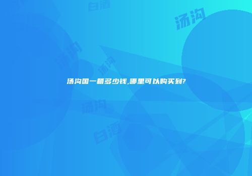 汤沟国一箱多少钱,哪里可以购买到?