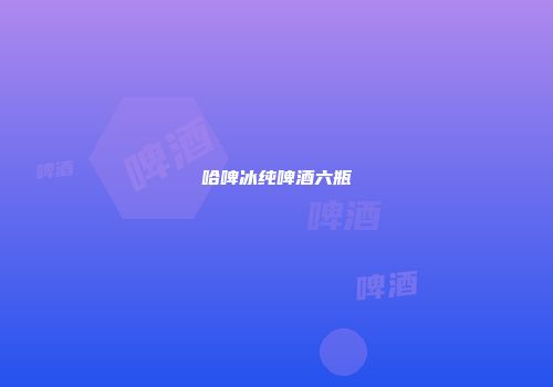 哈啤冰纯啤酒六瓶
