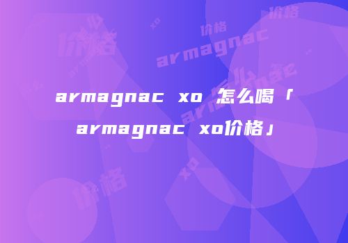 armagnac xo 怎么喝「armagnac xo价格」