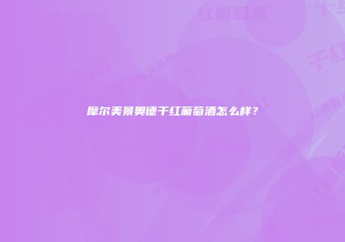 摩尔美景奥德干红葡萄酒怎么样？
