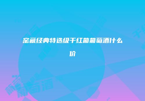 窑藏经典特选级干红葡葡萄酒什么价