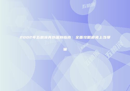 2002年五粮液真伪鉴别指南：全面攻略避免上当受骗