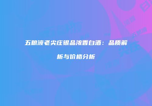 五粮液老尖庄银品浓香白酒：品质解析与价格分析