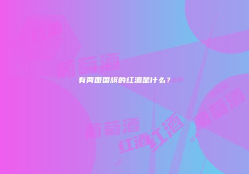 有两面国旗的红酒是什么？