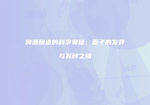 啤酒酿造的科学奥秘：麦子的发芽与发酵之旅