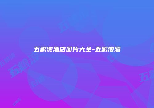 五粮液酒店图片大全-五粮液酒