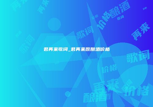 君再来歌词_君再来原酿酒价格