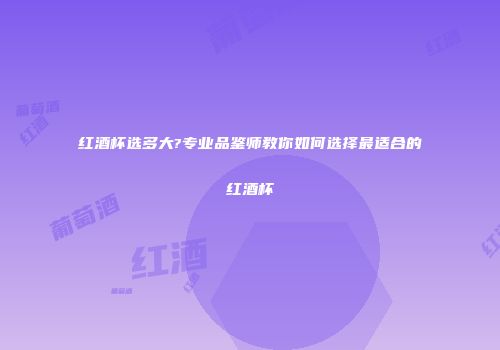 红酒杯选多大?专业品鉴师教你如何选择最适合的红酒杯