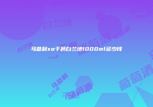 马爹利xo干邑白兰地1000ml多少钱