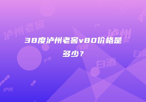 38度泸州老窖v80价格是多少？