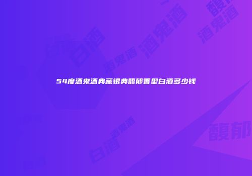 54度酒鬼酒典藏银典馥郁香型白酒多少钱
