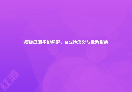 揭秘红酒年份标识：95的含义与选购指南