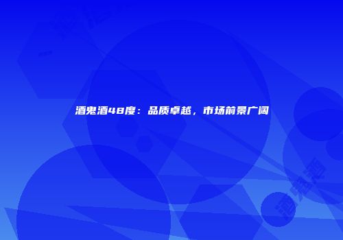 酒鬼酒48度：品质卓越，市场前景广阔