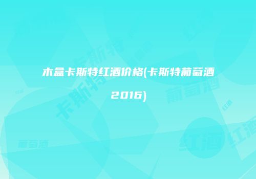 木盒卡斯特红酒价格(卡斯特葡萄酒2016)