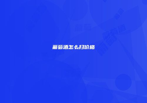 葡萄酒怎么扫价格