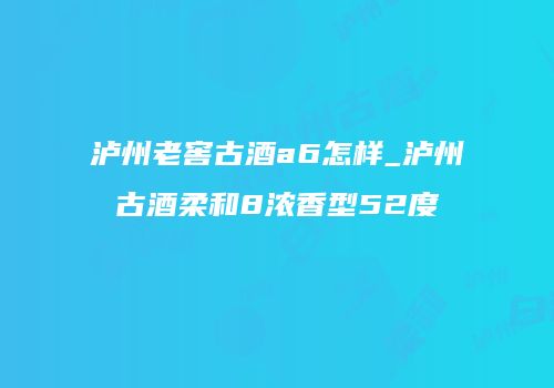 泸州老窖古酒a6怎样_泸州古酒柔和8浓香型52度