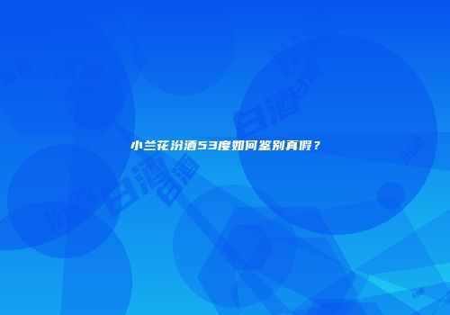 小兰花汾酒53度如何鉴别真假？