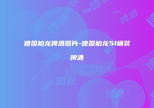 德国柏龙啤酒图片-德国柏龙5l桶装啤酒