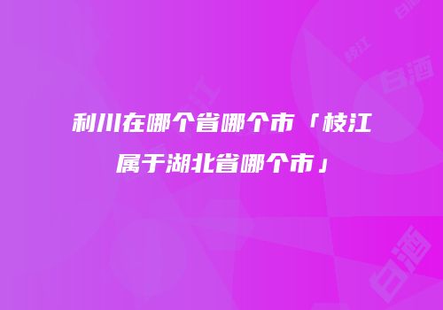 利川在哪个省哪个市「枝江属于湖北省哪个市」