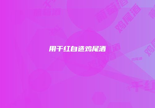 用干红自造鸡尾酒