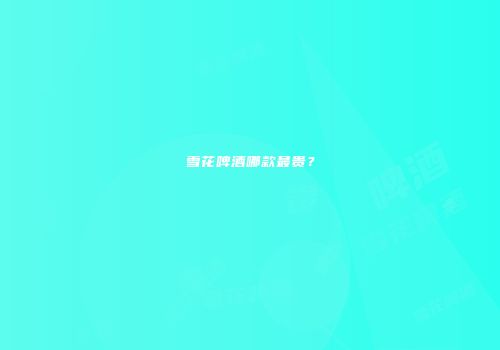 雪花啤酒哪款最贵？
