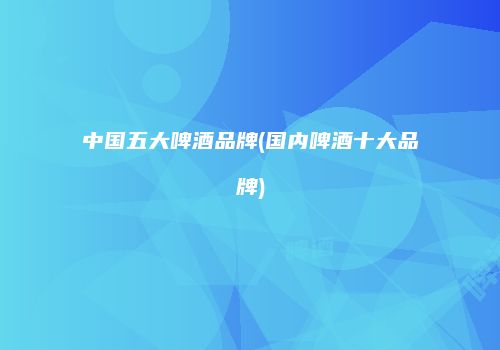 中国五大啤酒品牌(国内啤酒十大品牌)