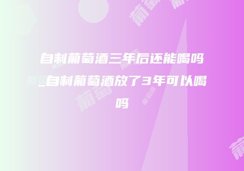 自制葡萄酒三年后还能喝吗_自制葡萄酒放了3年可以喝吗