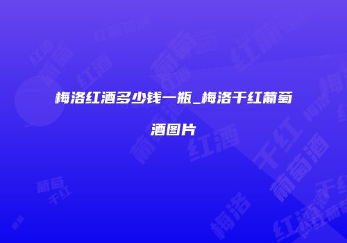 梅洛红酒多少钱一瓶_梅洛干红葡萄酒图片