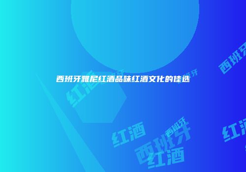 西班牙雅尼红酒品味红酒文化的佳选