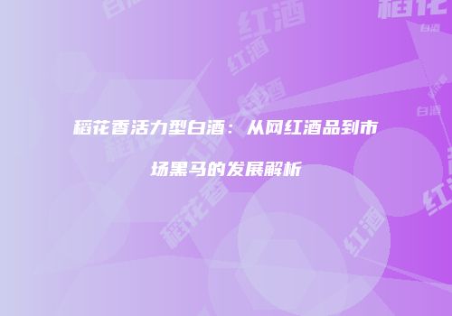 稻花香活力型白酒：从网红酒品到市场黑马的发展解析