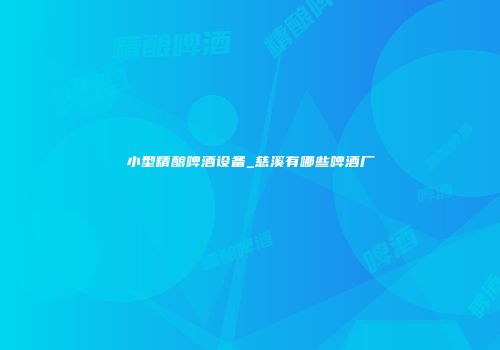 小型精酿啤酒设备_慈溪有哪些啤酒厂