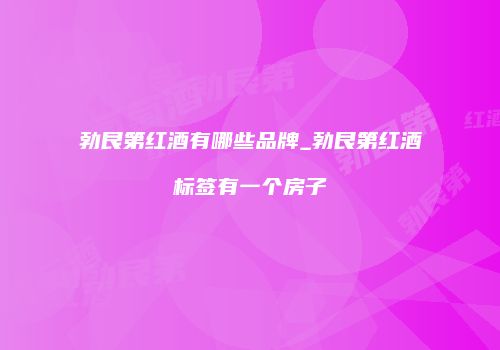勃艮第红酒有哪些品牌_勃艮第红酒标签有一个房子