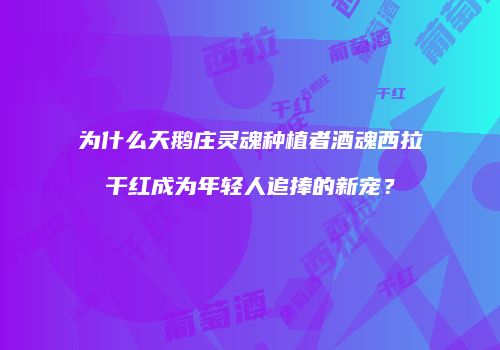 为什么天鹅庄灵魂种植者酒魂西拉干红成为年轻人追捧的新宠？