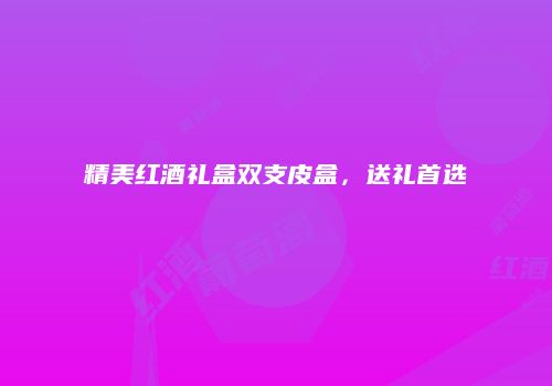 精美红酒礼盒双支皮盒，送礼首选