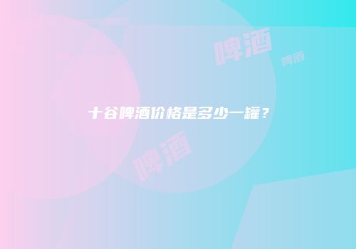 十谷啤酒价格是多少一罐？