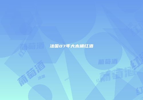 法国07年大木桶红酒