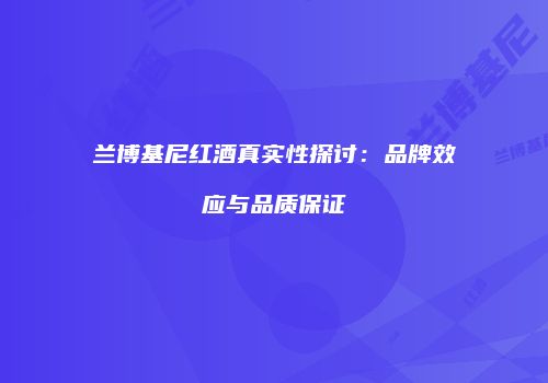 兰博基尼红酒真实性探讨：品牌效应与品质保证