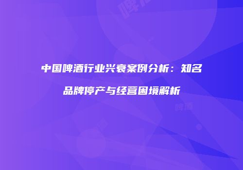 中国啤酒行业兴衰案例分析：知名品牌停产与经营困境解析